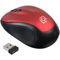 Мышь Oklick 665MW (черный/красный) фото 1